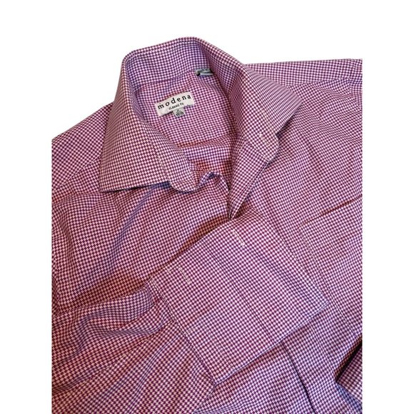 Modena Classic Fit Mens Medium Long‎ Sleeve French Cuff Spread Collar Purple - Picture 1 of 5